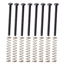Set of 8 Metal Electric Guitar Humbucker Double Coil Pickup Frame Clamp Screws + Springs Black