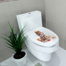 Removable Toilet Seat Sticker Wishing Bottle Print Vinyl Art Bathroom Decor