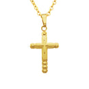 Stainless Steel Gold Chain Cross Pendant Necklace Gift for Men Women 20 inch