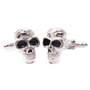 Fancy Boys Men White Steel Punk Vintage Metal Skeleton Skull Cufflinks