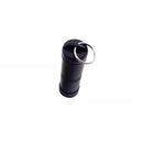 Lightweight Durable Aluminum Alloy Waterproof Pill Bottle Case Box Pill Holder Keychain For Travelling Hiking Camping Black S