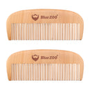 ?BlueZOO 2pcs Natural Pearwood Combs for Hair, Beard, Mustache