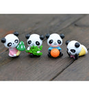 4pcs Miniature Bonsai Landscape Mini Resin Animals Fairy Decor Cute Panda 2.7x3.7cm