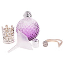 Vintage Crystal Perfume Fragrance Bottle Spray Atomizer Refillable Makeup Tools Kits Replacement Glass 100ml DIY Lady Gift Purple