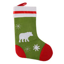 Green Red Christmas Bear Stocking Sock Bag Xmas Tree Home Decor Ornament