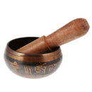 Tibetan Buddhist Chakra Singing Bowl Brass for Yoga Meditation Prayer 12.5CM