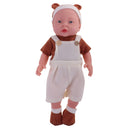 Handmade Realistic Baby Doll Vinyl Realistic 16'' Newborn Baby Doll Boy with Clothes Hat Lifelike Alive Kids Birthday Xmas Gift