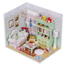 DIY Handcraft Miniature Project Wooden Dolls House with Lights - Family Hall