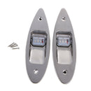 Pair Marine Boat LED Flush Side Mount Stainless Steel Bow Navigation Light