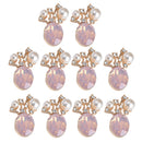 10 Pieces Pearl Rhinestone Buttons Wedding Flatback Embellishments Scrapbooking