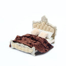 1:25 Scale Model Furniture Bedroom Decor Double Bed with Pillows Model Toy