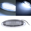 Silver Oval Dome Ceiling Light Roof LED 12V Interior Camper RV Boat Trailer