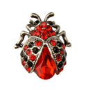Crystal Ladybird Insect Brooch Vintage Animal Pins Fashion Jewelry