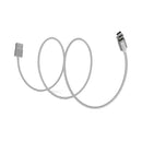Mini2 Micro USB Magnetic LED Display Data Sync Fast Charge 3.28ft Cable for Android silver