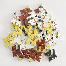 50 Pieces Mixed Color Wood Buttons 2-holes Cat Buttons for DIY Sewing Scrapbooking