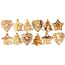 20 Pieces Star Heart Design Mini Wooden Craft Pegs Paper Photo Christmas Cards Holder Spring Clips Christmas Ornaments 48mm