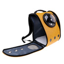 Astronaut Dog Cat Backpack Carrier Transparent Breathable Small Pet Shoulders Bag for Travel Hiking Camping ( Yellow )