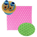 Plaid Cake Mold Fondant Mould Cake Decorating Sugarcraft Snack Tool Safe for Oven 10cm Pink