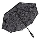 Folding C Shape Handle Large Inverted Umbrella Black Newspaper Gift for Friends Family 31.49