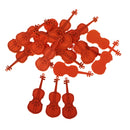 20 Pieces Orange Wood Violin Shape Pendants Ornaments for Home Hanging Decoration