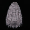 1/4 BJD Doll DIY Wig Lovely Long Curly Hair, DIY Wig Hair High-temperature Wire Handmade Hairpiece Doll Wig (Gray)