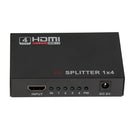 4K 1080P 3D Mini 4 Port HDMI Splitter Switcher 1 in 4 out Distributor Splitter Black