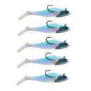 5Pcs Soft Fishing Lead Lure Sinking Fishing Lure Bait Lead Head Jigs Wobbler 3D Stereoscopic Eyes