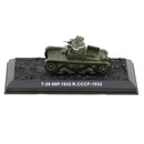 1/72th Soviet 1932 T-26 Double Turreted Tank Army Vehicle Model Playset with Base Collection Toy