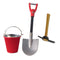 1/10 Scale Mini Metal Bucket Shovel Pickaxe Models for Axial SCX10 D90 D110