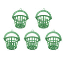5 Pieces 1/12 Dollhouse Miniature Plastic Green Mesh Basket Kitchen Rooms Items Accessories Kids Playset