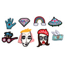 8 Pieces Iron/Sew On Embroidered Patch Handmade Applique Badges Clothes Stickers for Garment Bag Hat Decoration Patches