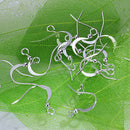 10 Pairs/ Pack Silver Tone Ear Wire Ball Dot French Hook Dangle Earring DIY Jewelry Making Findings Crafts