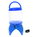 5L Outdoor Portable Collapsible Water Dispenser With Tap Beer Container Blue Camping Outing