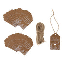 50pcs Thank You Kraft Paper Hanging Gift Tag Labels Wedding Party Favors