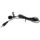 Lavalier Microphone, 3.5mm Wired Lavalier Lapel Clip-on Omnidirectional Condenser Microphone for iPhone & Android Smartphones , Computer Black