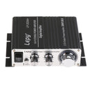 Lepy Hifi Stereo Power Digital 2x25W 2 Channel Amplifier with 3.5mm Audio Input for iPhone Computer MP3 Black