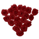 Pack of 20pcs 8cm Artificial Silk Flower Rose Peony Heads Craft Decor Red