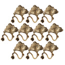 10 Pieces Alloy Gold Leaf Embellishments Scrapbooking DIY Flatback Decor Crafts