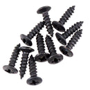 Durable 50 Pieces Replacement Pickguard Mounting Screws Set for Electric Guitar Bass Parts Black 0.47inch
