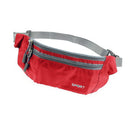 Men Outdoor Sports Hiking Camping Phone Pen Money Storage Holder 3 Zipper Pocket Charms Waist Belt Bag Hip Bag Red