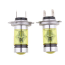 2pcs Yellow H7 Universal Car Headlight Fog Lamp LED Bulb Replacement