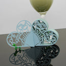Generic 50PCS Hollow Heart Shape Table Name Place Cards Wedding Christmas Party Decoration Blue