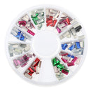 200pcs 3D Nail Art DIY Glitter Decoration Strip Rivet Shaped