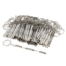 100 Pieces Precision Eyeglass Screwdriver Mini Keychain Glass Eyewear Repair Tool