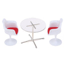 1/12 Dollhouse Miniature Furniture Tulip Armchair Chair Round Coffe Table
