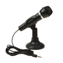 3.5mm Jack Stereo Plug Microphone Mic+Stand for PC Laptop Notebook MSN Skype