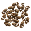 Personalized Grenade Shape Plastic Shoe Lace Climbing Hiking Travel Accessories Brown Pack Of 20PCS