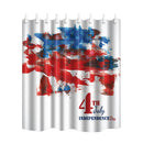American USA 4th July Independence Day Painted Polyester Bath Shower Curtain