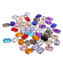 50 Pieces 13x18mm Acrylic Rectangle Crystal Pointback Superior Acrylic Beads for DIY Craft