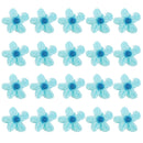 4.5cm Handmade Knitted Crochet Flowers Appliques for Card Making Scrapbooking Clothing Sewing Craft DIY Pack of 20PCS -Blue